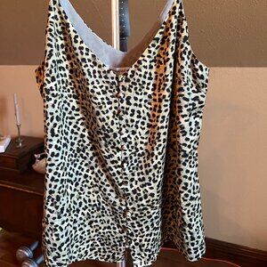 Cupcakes & Cashmere Leopard Print Tank Small